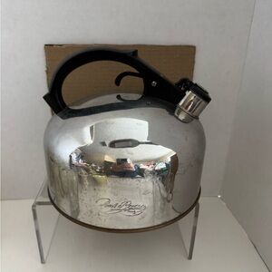 Revere Ware whistling teapot kettle copper bottom model K99H.
